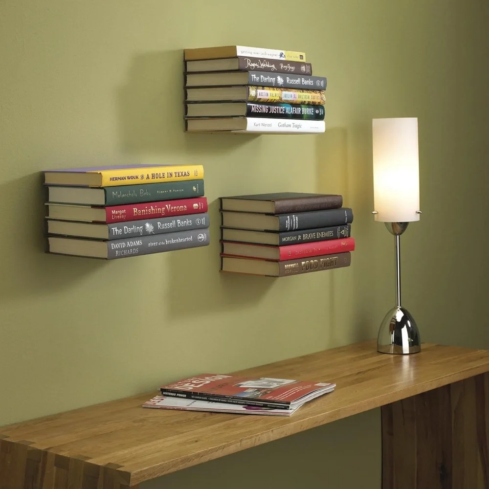 Umbra Conceal Floating Bookshelf - White Powder Coated Steel